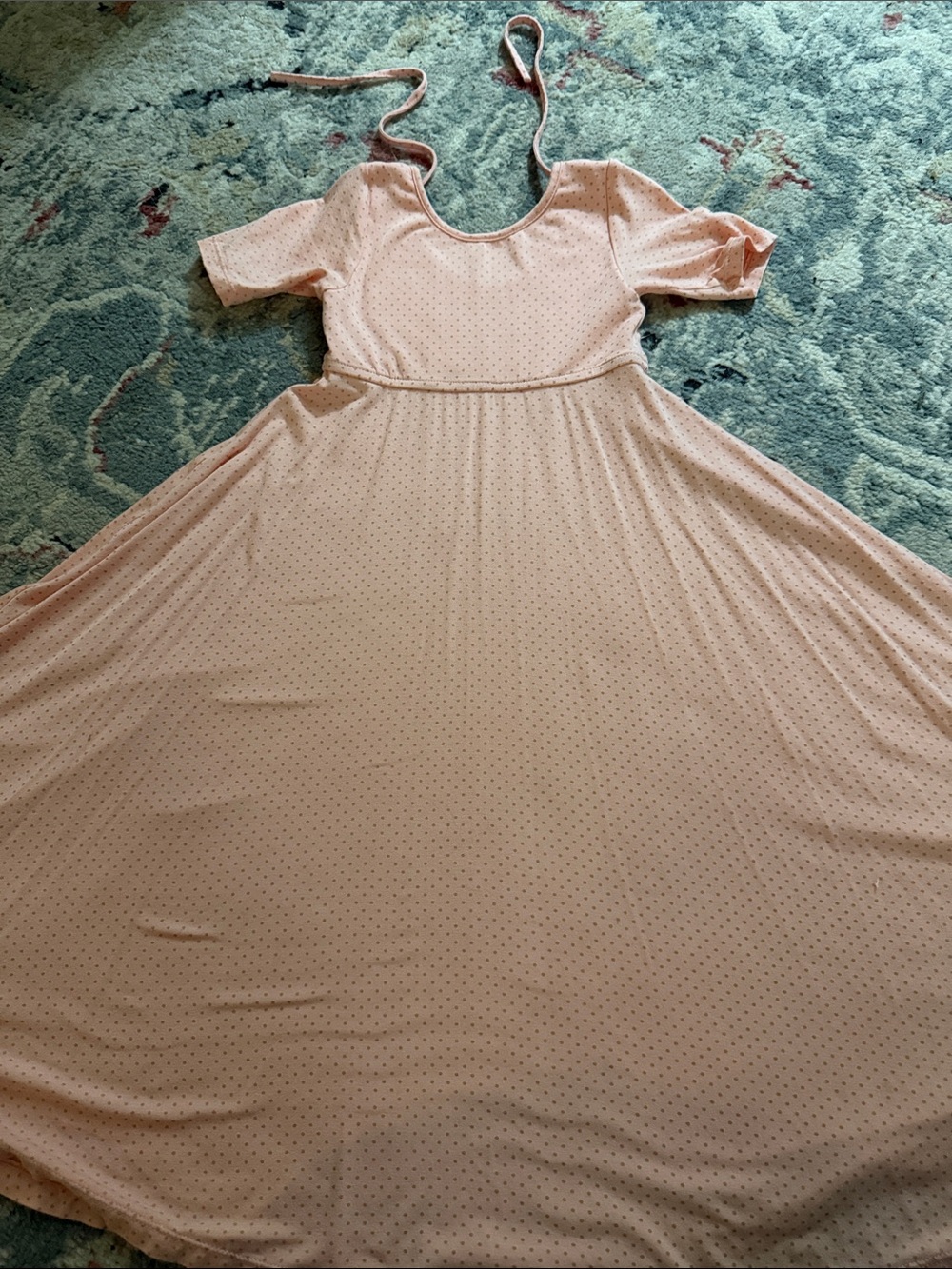 Well Dressed Wolf Blush Pink Polka Dot Maxi Dress